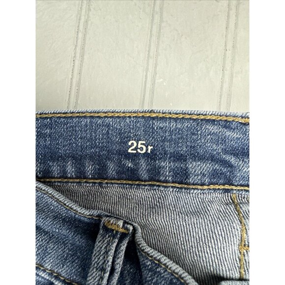 Gap 1969 Size 25 Womens Jeans Low Rise Stretch Med Wash Skinny - Picture 2 of 4